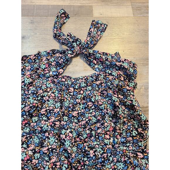 Ci sono large women's floral printed open back romper - Picture 5 of 8